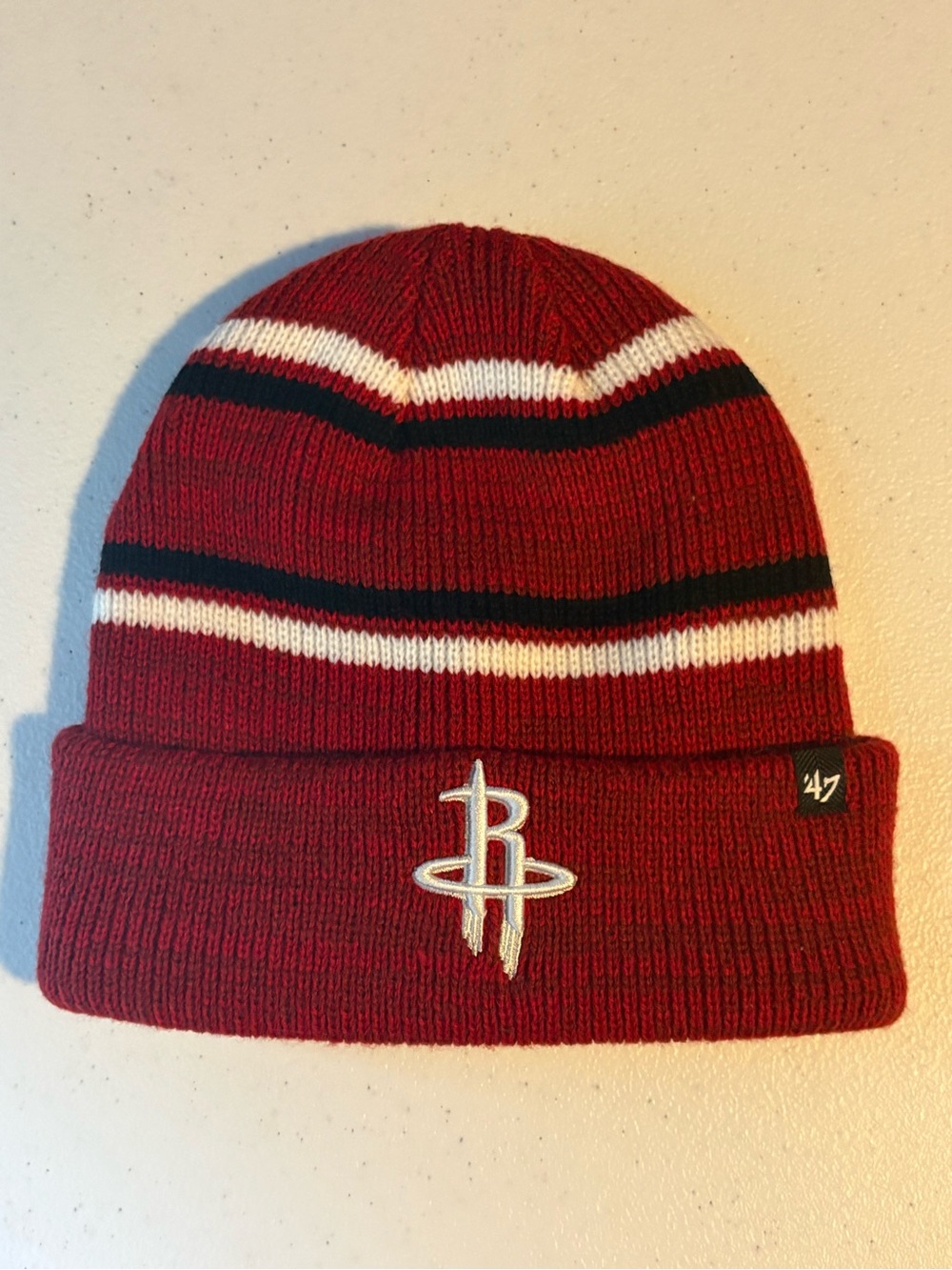 '47 Houston Rockets NBA Knit Beanie Hat One Size Red White Black